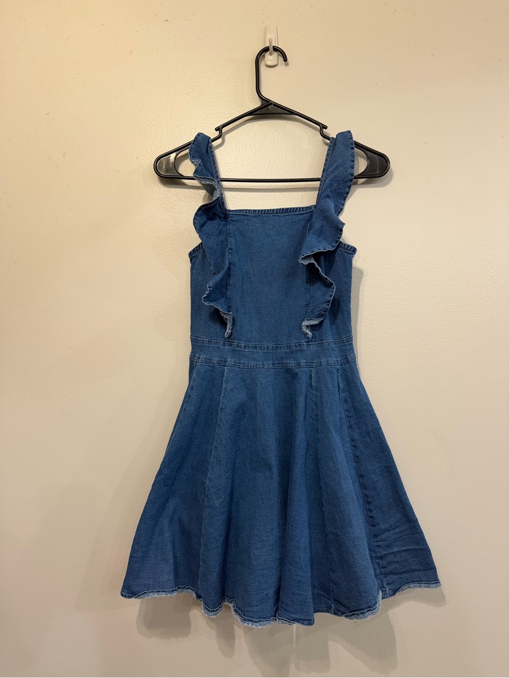Utcoco Ruffle Denim Mini Dress
